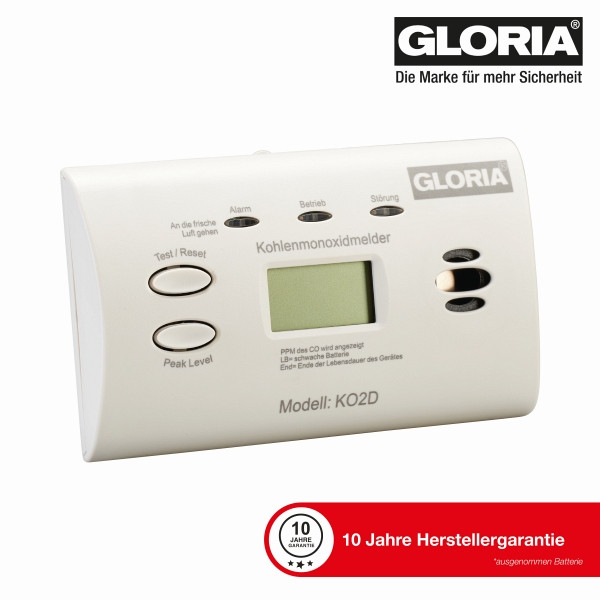 Gloria CO-Melder KO2D mit Display, 85dBA/1m, 002518.0571