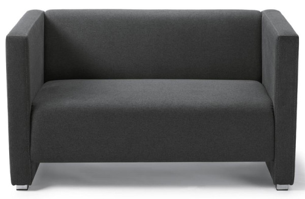 Deskin Sofa ZÜRICH, mit Edelstahlfüßen, Bezug Stoff Basic ML, Farbe anthrazit, 349150