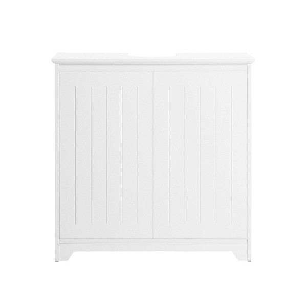 SoBuy Waschbeckenunterschrank mit zwei Türen Weiß 60x30x60 cm, Modern, BZR108-W