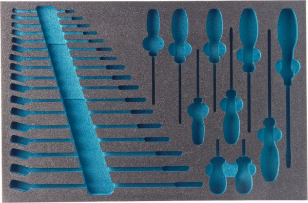 Hazet 2-Komponenten Weichschaum-Einlage, für 163-58/27, Abmessungen / Länge: 519 mm x 342 mm, 163-58L