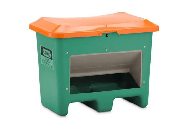 Cemo Streugutbehälter Plus 3 200 l, grün/orange, mit Entnahmeöffnung, 10577