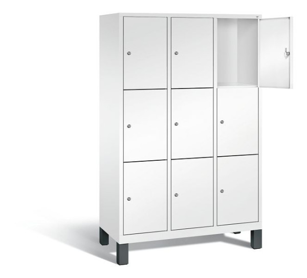 C+P Schließfachschrank Evolo, H1850xB1200xT500mm, Farbe: Verkehrsweiß, 48010-323 S10165