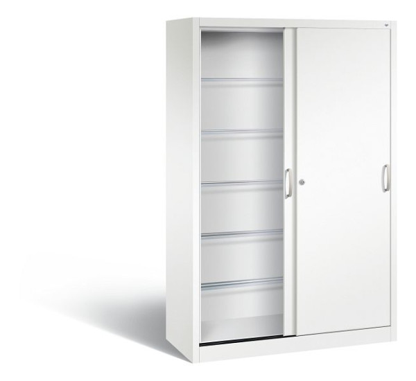C+P Schiebetürenschrank Acurado, H1950xB1200xT500mm, Farbe: Verkehrsweiß, Bügelgriff, 2050-60 S10046