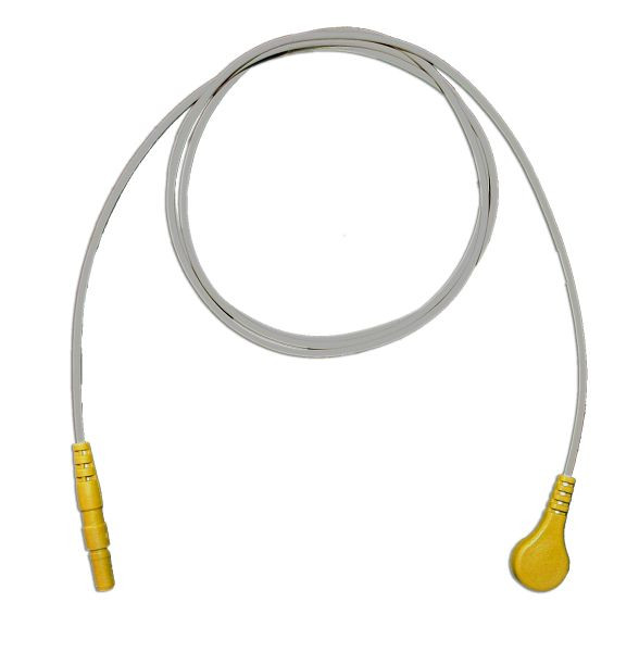 Golmed LZ-EKG-Adapterleitung mit Druckknopf, gelb, 60 cm, 1-6-1,5 GE