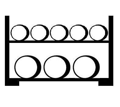 Rapid Faßregal mit Bodenwanne für 5x60L Fässer + 3 x 200 l, Gitterrost, 25 022