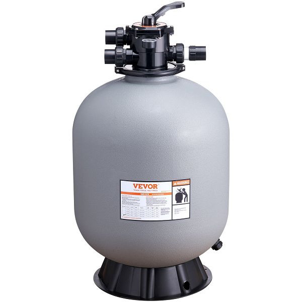 VEVOR Sandfilter 24" oberirdischer Schwimmbad-Sandfilter mit 7-Wege-Ventil, SLQYC2465GPM7I702V0