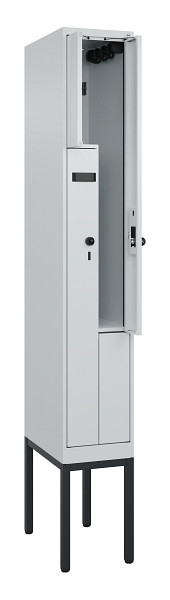 C+P Z-Spind Evolo PLUS, Gestell, 2 Fächer, 2120x300x500mm, 7035/7035, Drehriegel, 0490337-102 S10008