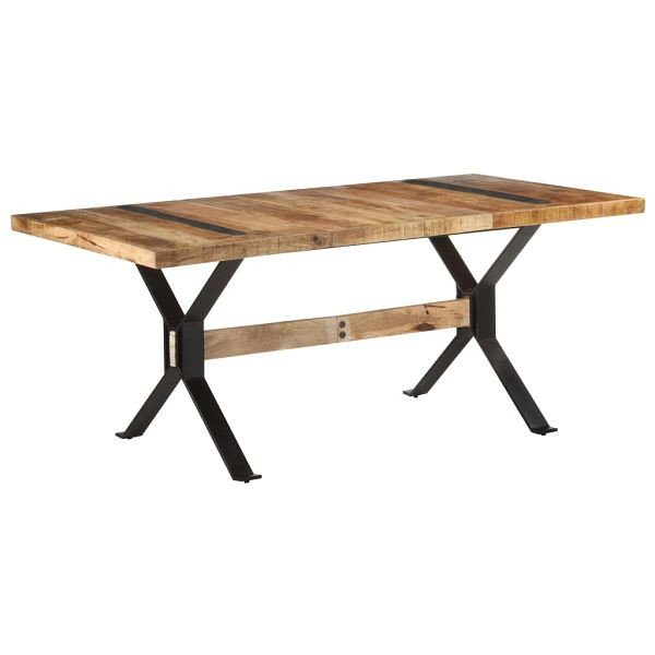 vidaXL Esstisch 180x90x76 cm Raues Mangoholz, 321610, 8720286105023