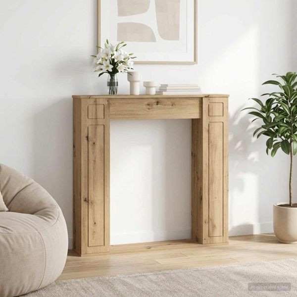 vidaXL Kaminumrandung Artisan-Eiche 100 x 20 x 100 cm Holzwerkstoff, 8006623
