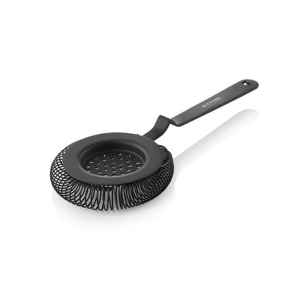 WAS Barsieb NOCTURN mit Feder, Ø 8,5 cm, 20,5 cm, schwarz matt, Chromnickelstahl 18/8, 8305101