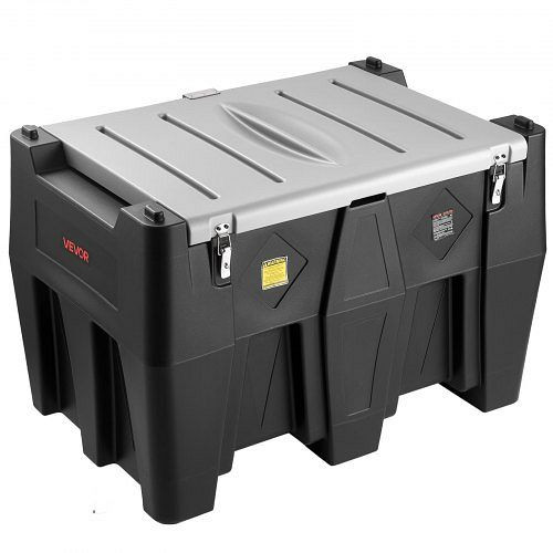 VEVOR Tragbarer Dieseltank 484,5L, 45 L/min, mit 12V Pumpe & 4m Schlauch, Schwarz, CYXCY128GALHEZADC001V9