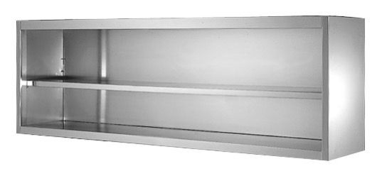 A&S Gastro Wandhängeschrank offen, Bautiefe 400 mm, 1200x400x600 mm, WHSOC120