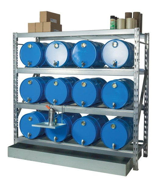 Rapid Abfüllplatz mit Auffangwanne für 12x 60 l und 1 Gitterrostauflage, 25 071