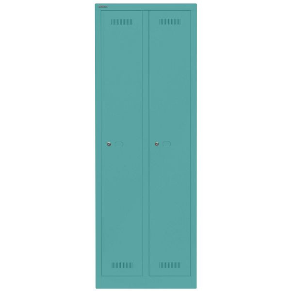 Bisley Garderobenschrank Monobloc™, 2 Abteile je 1 Fach, 659 aquamarin, ML06D1659