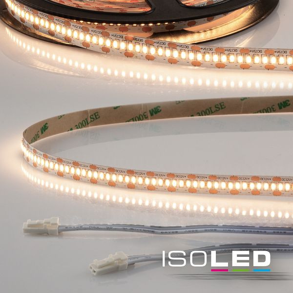ISOLED LED CRI930 MiniAMP Flexband, 12V DC, 6W, IP20, 3000K, 120cm, beidseitig 30cm Kabel + maleAMP, 300 LED/m, 114504