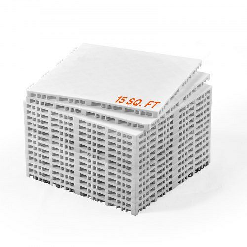 VEVOR Hockey-Bodenmatten, 315 x 315 mm, VE: 15 Stück, Trainingsoberfläche, Tanzbodenfliesen, Schießbrett (aschgrau), LSWDDDPPHB154ZR2YV0