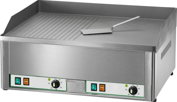 KBS Elektro-Grillplatte, Tischgerät, 6kW, 2 Heizzonen, 1/2 glatt + 1/2 gerillt, 10921014