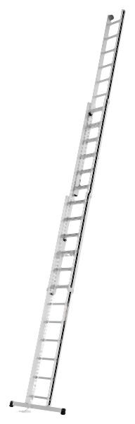ALU-PRO Seilzugleiter dreiteilig, 3x12 Sprossen, Länge eingefahren 3,47 m / ausgefahren 7,95 m, 7006136