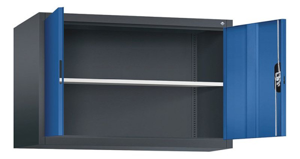 C+P Aufsatzschrank Acurado, H790xB1200xT500mm, Farbe: Schwarzgrau / Enzianblau, Muldengriff, 9485-000 S10175
