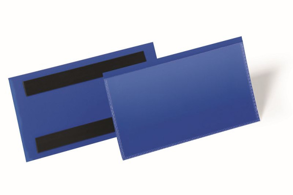 DURABLE Magnetische Etikettentasche 150x67mm, dunkelblau, VE: 50 Stück, 174207