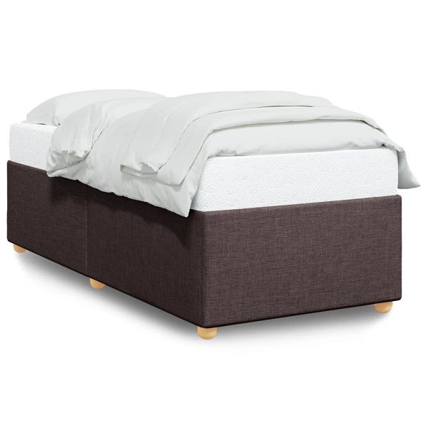 vidaXL Bettgestell Dunkelbraun 100x200 cm Stoff, 3284711