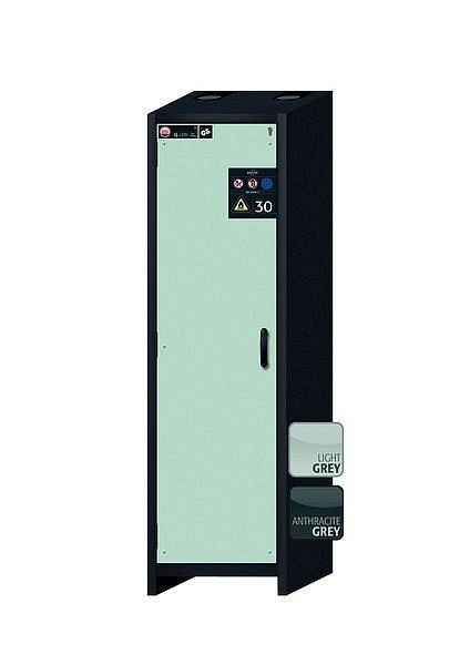 asecos Sicherheitsschrank Q-CLASSIC-30, Q30.195.056 in lichtgrau RAL 7035 mit 4x Auszugswanne Standard (Edelstahl), 31002-061-30093