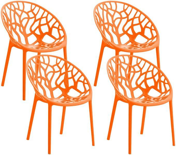 CLP Stuhl Hope, orange, VE: 4 Stück, 152598109, 4251380479504