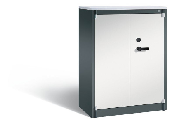 C+P Feuergeschützter Schrank Certos, H1226xB930xT500 mm, Anthrazit/Grau/DBS Hellgrau, 1171-00 S10313