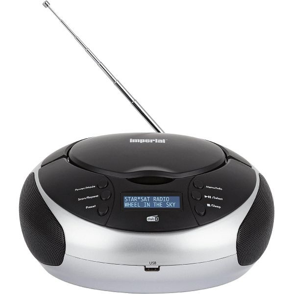 IMPERIAL DABMAN PBB 2 CD-Player (DAB+, FM-Radio, AUX-Eingang, USB, MP3 Player, LC-Display, Netz- oder Batteriebetrieb), 22-326-00