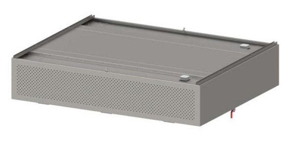 Stalgast Induktions-Deckenhaube mit Kompensation, Kastenform 1800 mm x 1800 mm mit LC2 Typ A Zyklonen-/Labyrinthfilter, DH181815