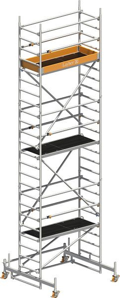 Layher Gerüst Uni Leicht P2 mit Uni Telegeländer, Max. Plattformhöhe: 5,26 m, 1413205
