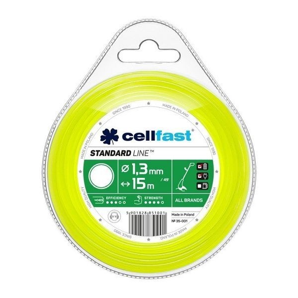 Cellfast Mähfäden Rund 2,0 mm x 15 m, VE: 10 Stück, 35-003