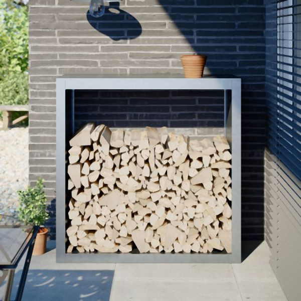 vidaXL Brennholzregal 100x40x100 cm Verzinkter Stahl, 850973