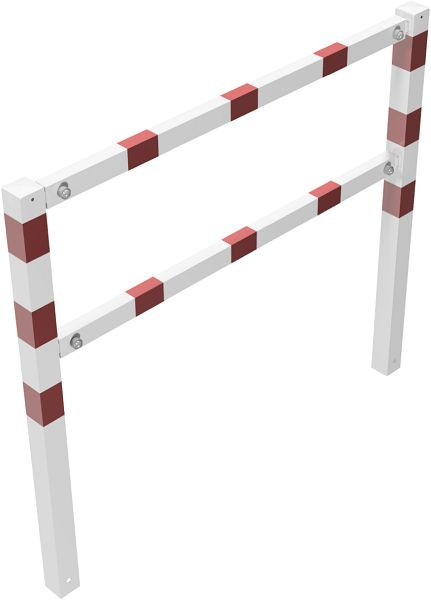 Schake Wegesperren feststehend, zusammenschraubbar mit Ober- und Knieholm, feuerverzinkt und weiß beschichtet, Gesamtbreite: 1500 mm, 416_15B
