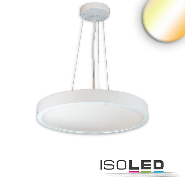 ISOLED LED Hängeleuchte DN600, weiß, UGR<19 2H, 40W/50W, ColorSwitch 2700/3000/4000K, dimmbar, 116172