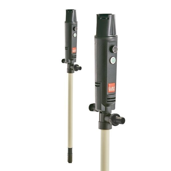 Lutz Fasspumpe - B1 Battery PP, Motor Akku, Tauchtiefe: 700 mm (Kanister), geeignet für Kleinmengen im Labor, für dünnflüssige Säuren, 0207-113