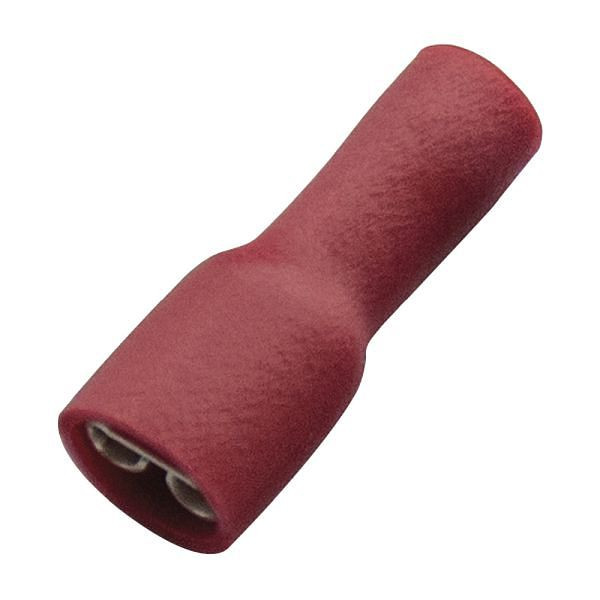 Haupa Flachsteckhülse rot PVC-vollisoliert 0,5-1,0 mm²/6,3x0,8, ECO-line, VE: 100 Stück, 370414