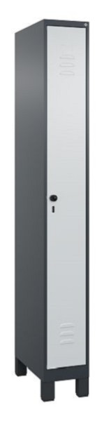 C+P Umkleidespind Classic PLUS, Füße, 1950x250x500mm, 7016/7035, Drehriegel, 080010-19 S10013