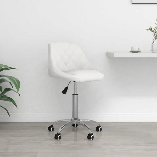 vidaXL Bürostuhl Drehbar Weiß Kunstleder, stilvoll, 335189