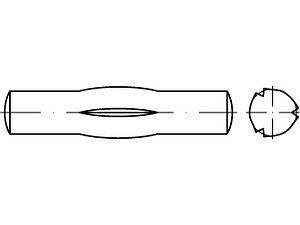 Knebelkerbstifte ISO 8742 Stahl 4 x 36 VE=S (100 Stück)