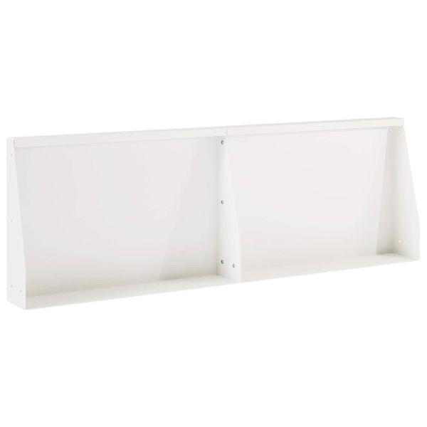 vidaXL Stützmauer 2-teilig 60 x 12 x 40 cm Stahl Weiß, 8015270