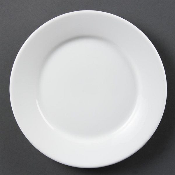 Olympia Whiteware Teller mit breitem Rand 23cm, VE: 12 Stück, CB480