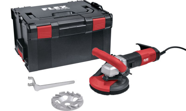 FLEX Sanierungsschleifer mit variabler Drehzahl für randnahes, staubfreies Schleifen, 125 mm LDE 16-8 125 R, Kit TH-Jet, 504971