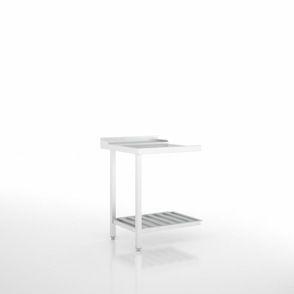 Ackermann Spülmaschinen Ablauftisch 650x720x875 mm - H-Linie, Anbau links, Unterbau mit Ablagerosten, 9021205