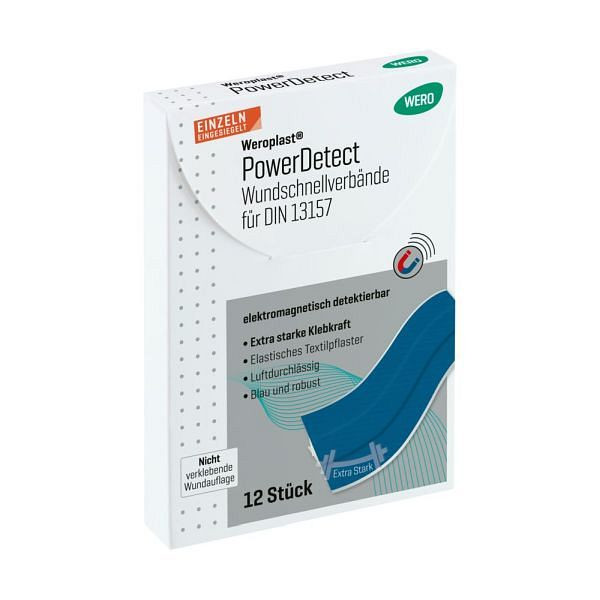 WERO Weroplast PowerDetect Wundschnellverbände DIN 13157, VE: 12 Stück, 180774