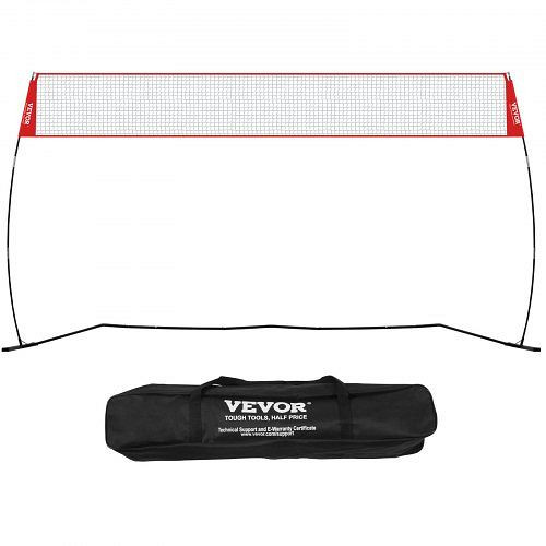 VEVOR Freistehendes Volleyball-Trainingsnetz mit Ständer und Tragetasche für drinnen und draußen, PQXLW14YC00098F67V0