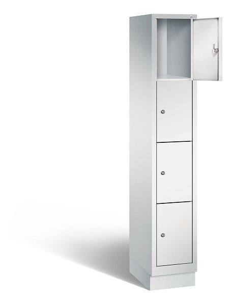C+P Schließfachschrank Evolo, H1800xB320xT500mm, Farbe: Lichtgrau, 48020-104 S10002