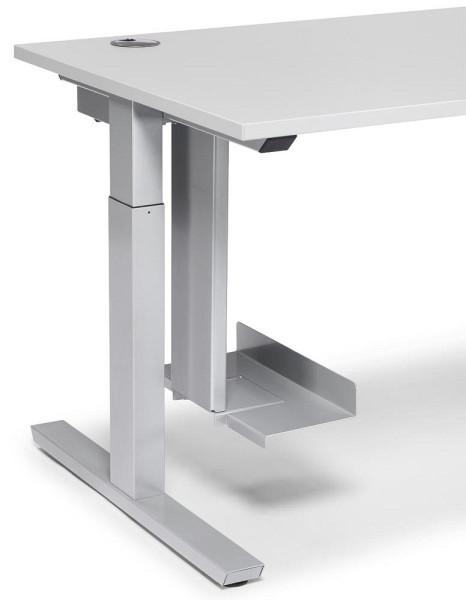 Deskin CPU-Halter, Metall Alusilber RAL 9006, H 555 x B 208 x T 400 mm, 289742