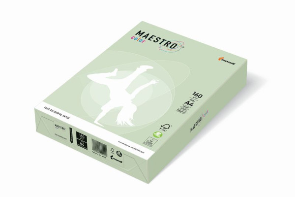 MAESTRO COLOR Kopierpapier MAESTRO® Color Pastell, A4, 160g/m², 250 Blatt, grün, 9417-GN27A16S