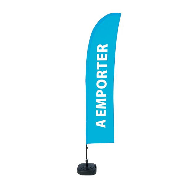 Showdown Displays Beach Flag Budget Wind Komplettset Take Away Blau Französisch, BFBL-WT21-17-I593